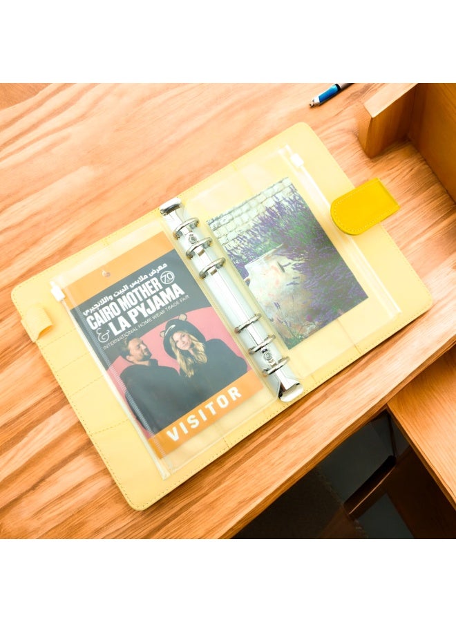 Faux leather wallet, money pouch, budget and notepad with card slots, cash and money compartment - A6 - Image 5